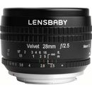 Lensbaby Velvet 28mm Obiectiv Foto DSLR F2.5 Montura Canon EF Negru