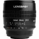 Lensbaby Velvet 28mm Obiectiv Foto Mirrorless F2.5 Montura Nikon Z Negru