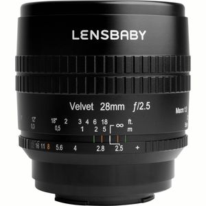 Lensbaby Velvet 28mm Obiectiv Foto Mirrorless F2.5 Montura Nikon Z Negru