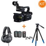 Kit-Interviu-Pro-cu-Camera-Video-Canon-XA40---2-Lavaliere-Wireless---Casti---Trepied