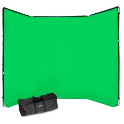 Manfrotto Fundal Chroma Key Verde Panoramic cu Cadru Inclus 4x2.90m