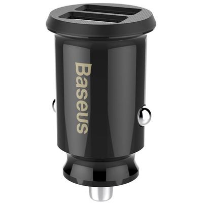 Baseus Incarcator Auto Grain Dual USB Black (5V, 3.1A)