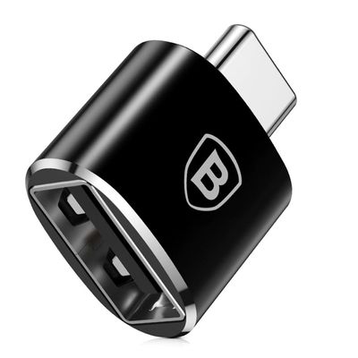 Baseus Adaptor Mini USB Type-C Black (2.4A max)