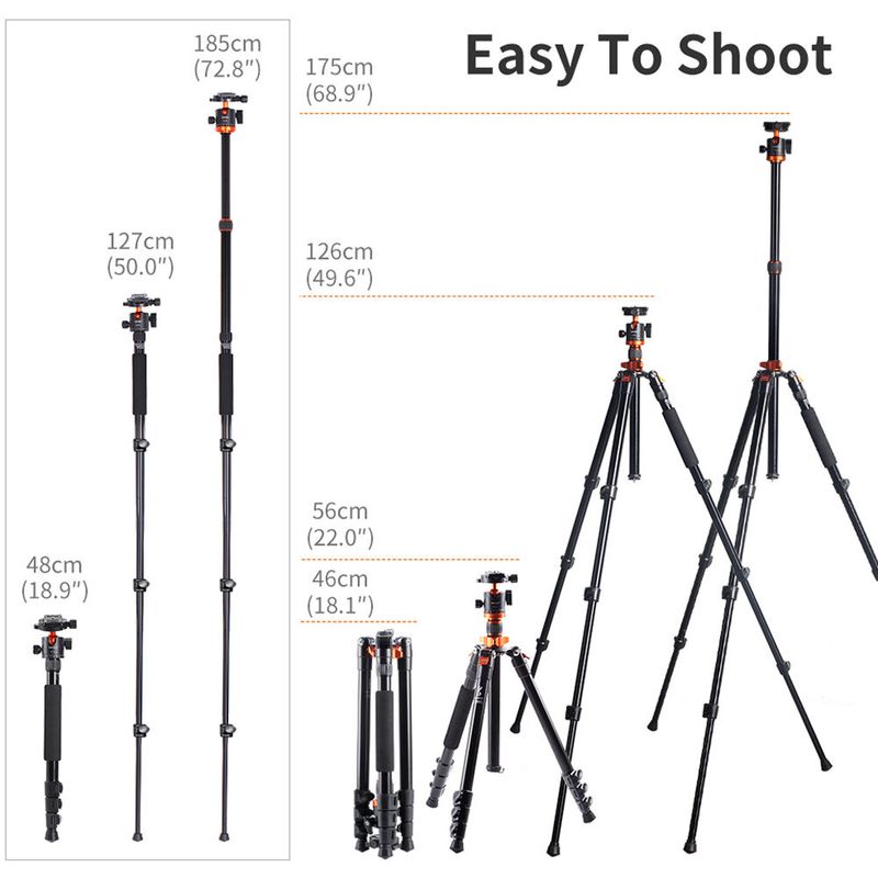 K-F-Concept-SA254M2-DSLR-Trepied-Monopied-cu-Cap-Tip-Bila-si-Placuta-Quick-Release.4