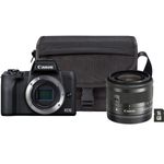 Canon EOS M50 II 24.1MP Kit cu Obiectiv EF-M 15-45mm f/3.5-6.3 IS STM + Geanta SB130 + Card de Memorie 16GB