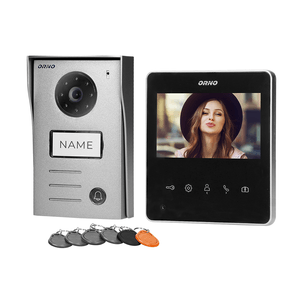 Orno Naos RFID OR-VID-SH-1074 Videointerfon Color Monitor LCD 4.3" Control Automat al Portilor 10 Sonerii Carduri de Proximitate Gri/Negru