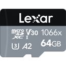 Lexar Professional 1066x Card microSDXC 64 GB UHS-I Silver Series cu Adaptor SD