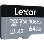LexarProfessional1066xCardmicroSDXC64GBUHSISilverSeriescuAdaptorSD