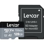 LexarProfessional1066xCardmicroSDXC128GBUHSISilverSeriescuAdaptorSD