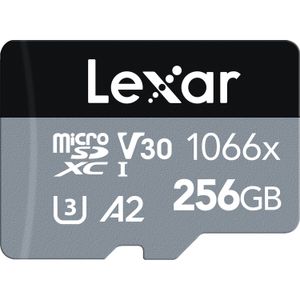 Lexar Professional 1066x Card microSDXC 256GB UHS-I Silver Series cu Adaptor SD