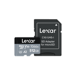 LexarProfessional1066xCarddeMemoriemicroSDXC512GBUHSISilverSeries