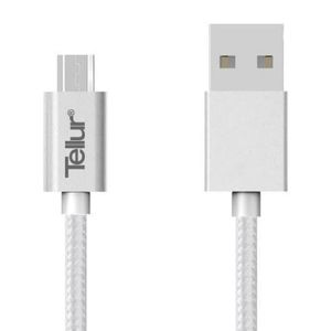 Tellur Cablu de Date USB - Micro USB 1m Argintiu
