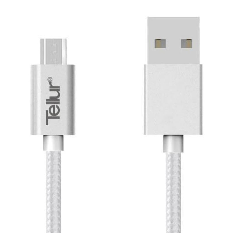 Tellur-Cablu-de-Date-USB---Micro-USB-1m-Argintiu