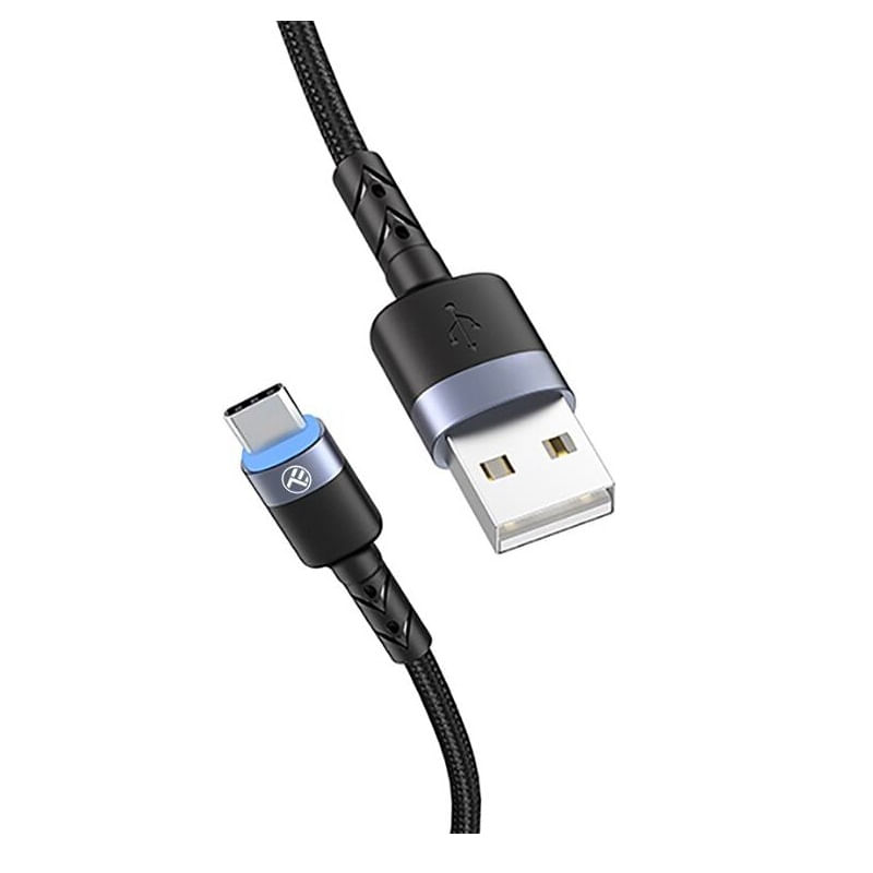 Tellur-Cablu-de-Date-USB-Type-C-cu-LED-2A-Nailon-2m-Negru--2-