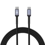 Tellur-Cablu-de-Date-Type-C-la-Type-C-3A-PD60W-1m-Nailon-Negru