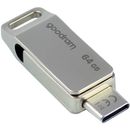 Goodram ODA3 Memorie OTG 64GB USB 3.2 Argintiu