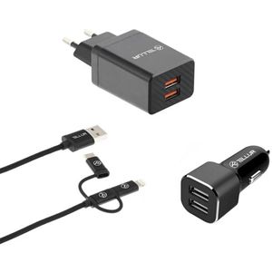 Tellur TCK2 Kit Incarcare pentru Calatorii Negru