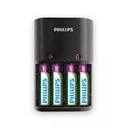 Philips-SCB1490NB-12-Incarcator-cu-4-Acumulatori--AA-2100-mAh-Negru