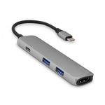 iSTYLESlimAdaptorUSBMultiportPortabilUSBCSpaceGrey