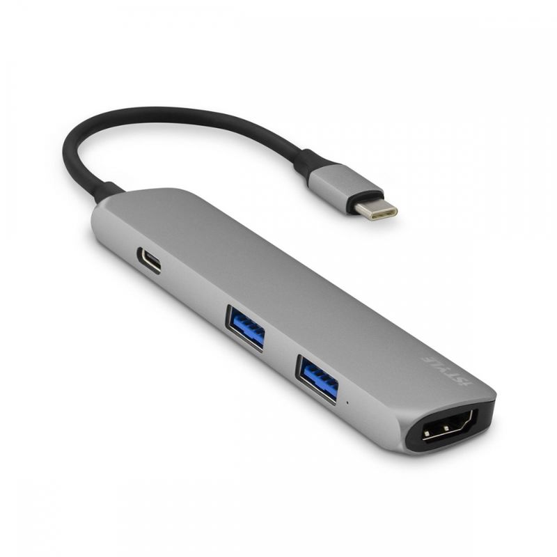 iSTYLE-Slim-Adaptor-USB-Multiport-Portabil-USB-C-Space-Grey