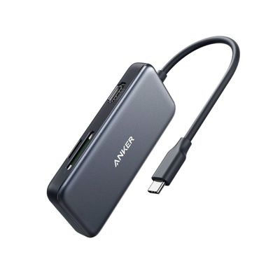 Anker Premium Hub 5-in-1 USB-C Cititor de Carduri SD/MicroSD 2xUSB-A