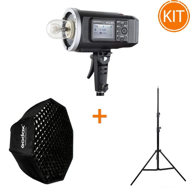 Kit-Godox-AD600-Blit-TTL-cu-Octobox-140cm-si-Stativ-2.8m