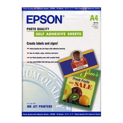 Epson Quality Ink Hartie Foto Adeziva 167g/m2  210 x 297mm 10 Coli