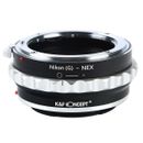 K&F Concept Nikon(G)-NEX Adaptor Montura Nikon(G) la Sony E-Mount (NEX)