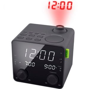 MUSE M-189 P Radio cu Ceas cu Proiectie Dual Alarm LED AUX