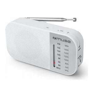 Muse M-025 R Radio de Buzunar Alb