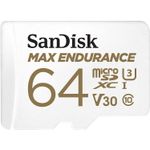 SanDisk MAX ENDURANCE Card de Memorie MicroSDXC 64GB + Adaptor SD 30,000 Hours