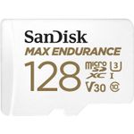SanDisk MAX ENDURANCE Card de Memorie MicroSDXC 128GB + Adaptor SD 60,000 Hours