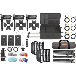 Godox S60 Kit 3 LampI LED cu Lentila de Focalizare