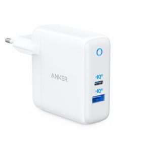 Anker PowerPort PD+ 2 Incarcator de Retea USB-C- USB-A 35W Alb-Gri