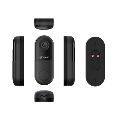 Tellur Smart Video Interfon WiFi 1080P, PIR, Wired, Black