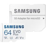 SamsungEvoPlusMBMC64KAEUCarddeMemorieMicroSDXC64GB130MBsAdaptorSDInclus