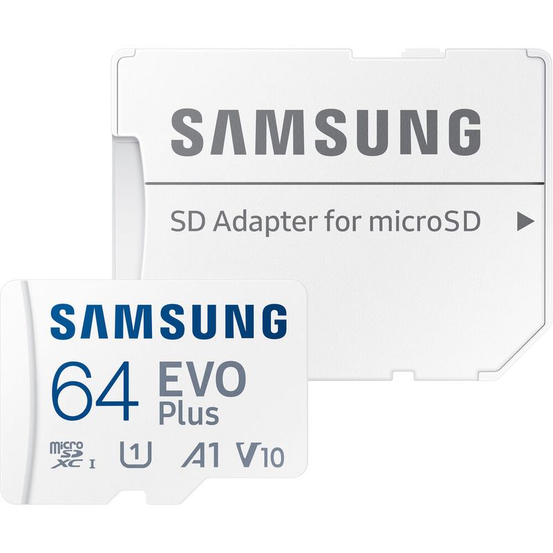 Samsung-Evo-Plus--MB-MC64KA-EU-Card-de-Memorie-Micro-SDXC-64GB-130MB-s--Adaptor-SD-Inclus