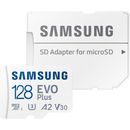 Samsung Evo Plus MB-MC128KA/EU Card de Memorie Micro-SDXC 128GB 130MB/s  Adaptor SD Inclus