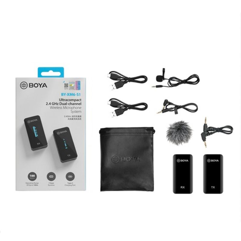 Boya-BY-XM-S1-Linie-Wireless-cu-Lavaliera--TX-RX-.7
