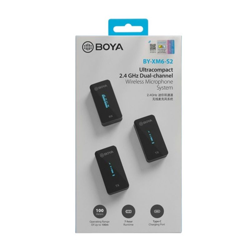 Boya-BY-XM-S2-Linie-Wireless-cu-Lavaliera--2TX-RX-.7