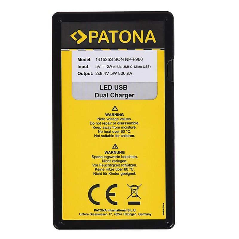 Patona-Incarcator-Dual-LED-USB-Replace-Sony-NP-FM50-NP-F550-NP-F750-NP-F970.2