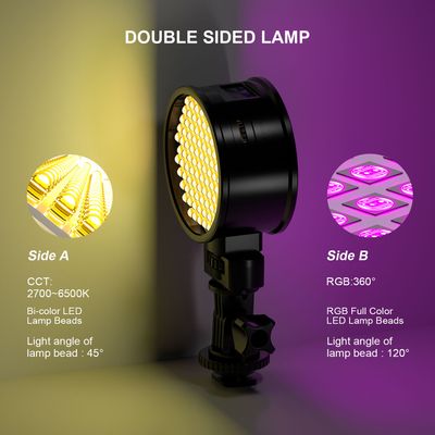 GVM 7SM Lampa Video Mini cu Doua Fete Bicolor & RGB LED