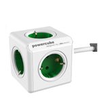 Allocacoc 1300GN/DEEXPC Prelungitor PowerCube Extended 5 Prize Cablu 1.5 m Green
