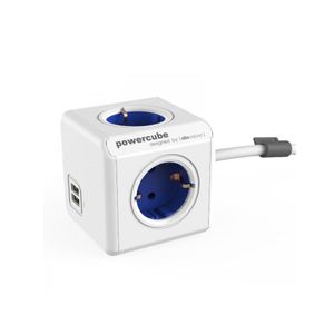 Allocacoc 1402BL/DEEUPC Prelungitor PowerCube Extended USB DE Blue