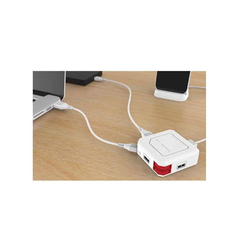 Allocacoc-9302-EUUHUB-PowerUSB-Hub-EU-4-Porturi-Alb.4