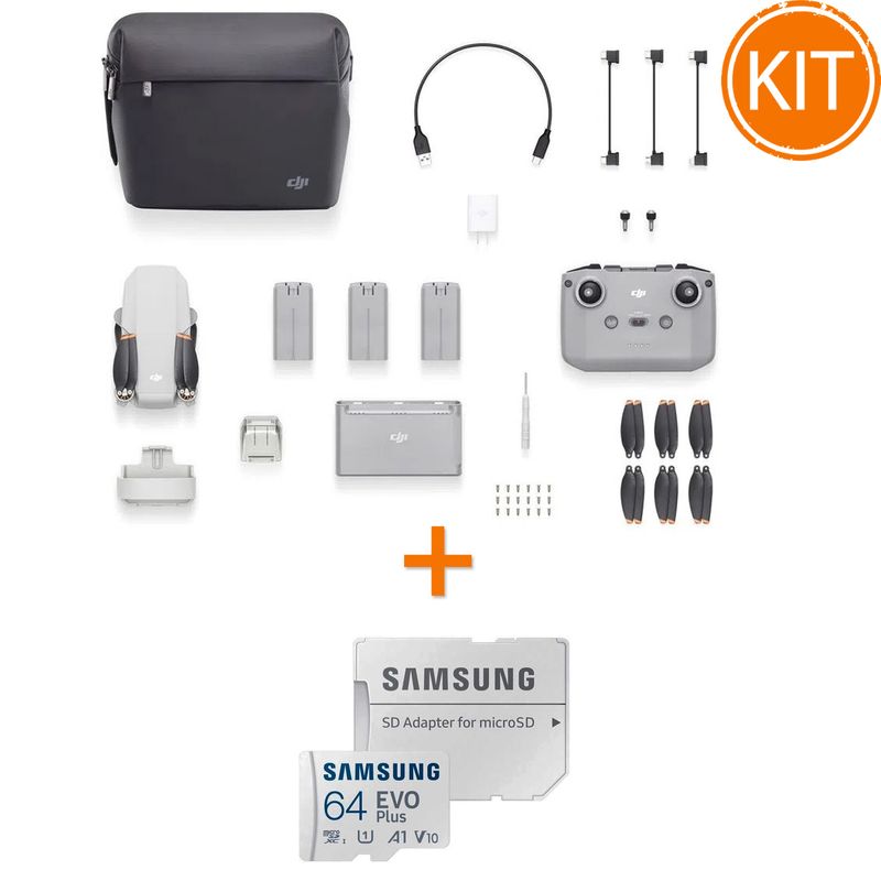 Kit-DJI-Mini-2-Fly-More-Combo---Samsung-Evo-Plus-Card-de-Memorie-64GB