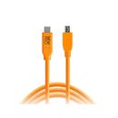 Tether Tools Cablu USB-C la 2.0 Mini B 5-Pin 4.60 m Portocaliu