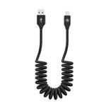 Tellur-Cablu-Extensibil-USB-A-la-Lightning-3A-1.8m-Negru