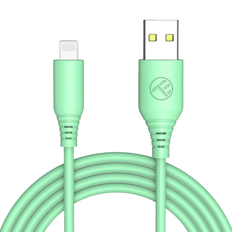 Tellur-Cablu-Silicon-USB-la-Lightning-3A-1m-Verde