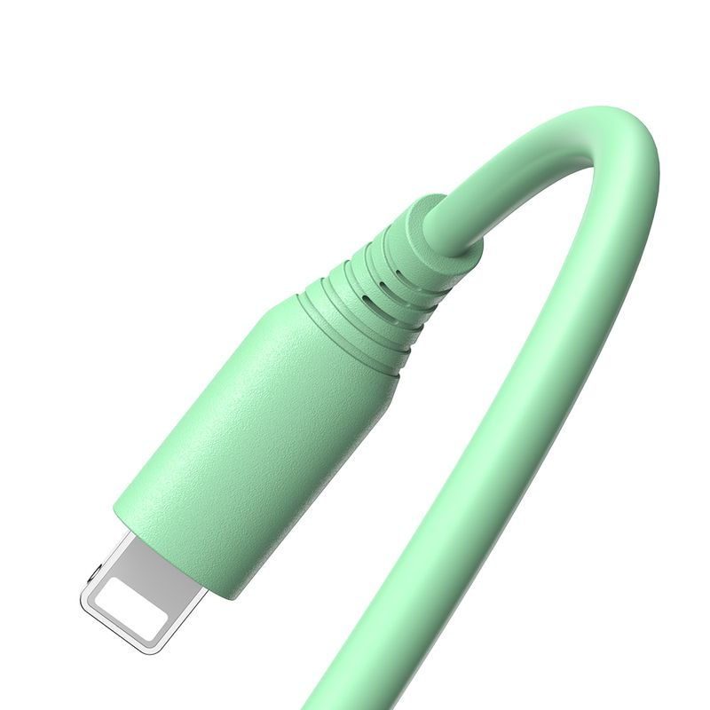 Tellur-Cablu-Silicon-USB-la-Lightning-3A-1m-Verde.3